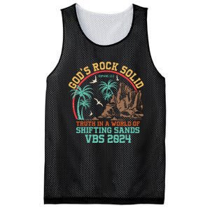 GodS Rock Solid Truth In A World Of Shifting Sands Vacation Mesh Reversible Basketball Jersey Tank