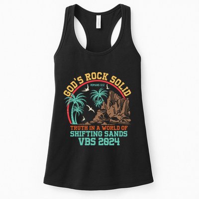 GodS Rock Solid Truth In A World Of Shifting Sands Vacation Womens Tank Top
