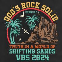 GodS Rock Solid Truth In A World Of Shifting Sands Vacation Golf Towel