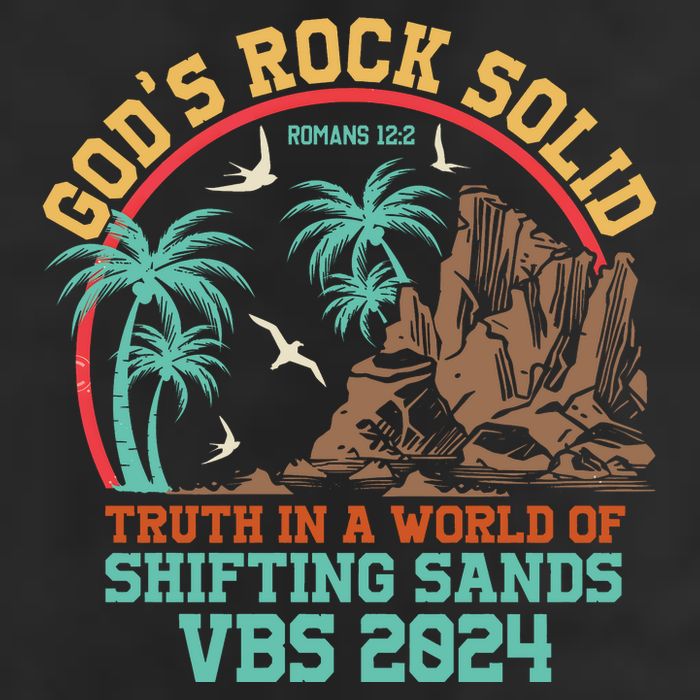 GodS Rock Solid Truth In A World Of Shifting Sands Vacation Golf Towel