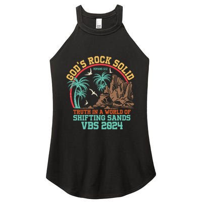 GodS Rock Solid Truth In A World Of Shifting Sands Vacation Women's Perfect Tri Rocker Tank