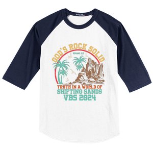 GodS Rock Solid Truth In A World Of Shifting Sands Vacation Baseball Sleeve Shirt