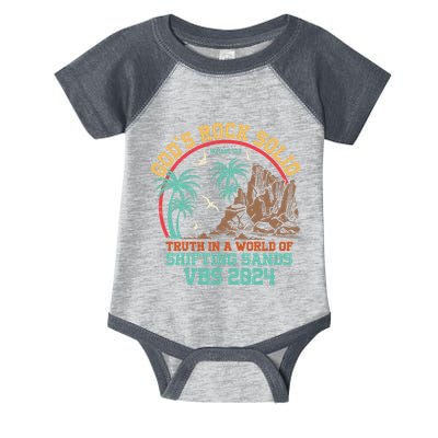 GodS Rock Solid Truth In A World Of Shifting Sands Vacation Infant Baby Jersey Bodysuit