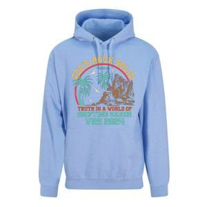 GodS Rock Solid Truth In A World Of Shifting Sands Vacation Unisex Surf Hoodie