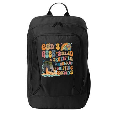 GodS Rock Solid Breaker Rock Beach Vbs 2024 Christian Gift City Backpack