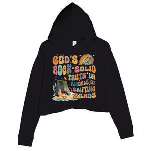 GodS Rock Solid Breaker Rock Beach Vbs 2024 Christian Gift Crop Fleece Hoodie