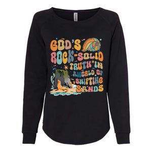 GodS Rock Solid Breaker Rock Beach Vbs 2024 Christian Gift Womens California Wash Sweatshirt