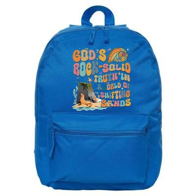 GodS Rock Solid Breaker Rock Beach Vbs 2024 Christian Gift 16 in Basic Backpack