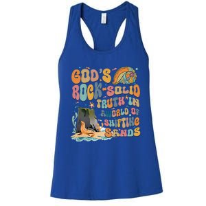 GodS Rock Solid Breaker Rock Beach Vbs 2024 Christian Gift Women's Racerback Tank