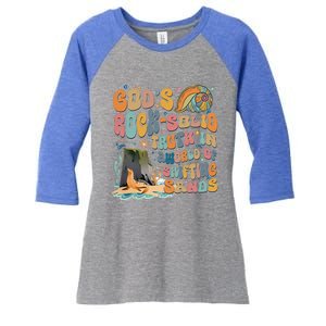 GodS Rock Solid Breaker Rock Beach Vbs 2024 Christian Gift Women's Tri-Blend 3/4-Sleeve Raglan Shirt