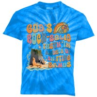 GodS Rock Solid Breaker Rock Beach Vbs 2024 Christian Gift Kids Tie-Dye T-Shirt