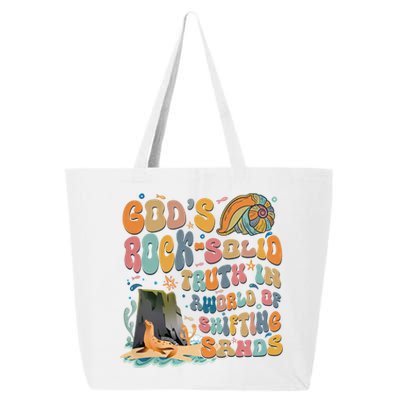 GodS Rock Solid Breaker Rock Beach Vbs 2024 Christian Gift 25L Jumbo Tote