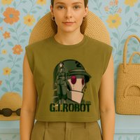 G.I. Robot Showcase Garment-Dyed Women's Muscle Tee