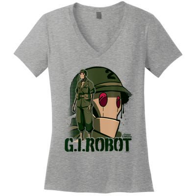 G.I. Robot Showcase Women's V-Neck T-Shirt