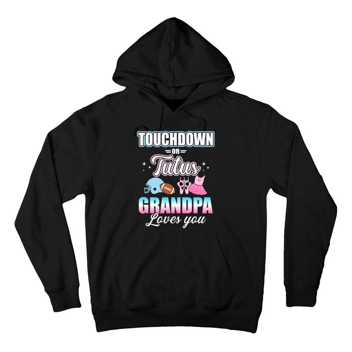 Gender Reveal Touchdowns Tutus Grandpa Matching Baby Party Hoodie