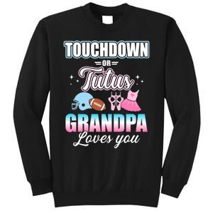 Gender Reveal Touchdowns Tutus Grandpa Matching Baby Party Sweatshirt