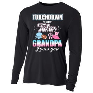 Gender Reveal Touchdowns Tutus Grandpa Matching Baby Party Cooling Performance Long Sleeve Crew