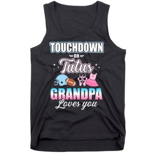 Gender Reveal Touchdowns Tutus Grandpa Matching Baby Party Tank Top