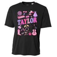 Girl Retro Taylor First Name Personalized Groovy 70S 80S Cooling Performance Crew T-Shirt