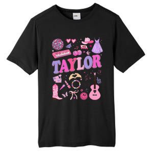 Girl Retro Taylor First Name Personalized Groovy 70S 80S Tall Fusion ChromaSoft Performance T-Shirt