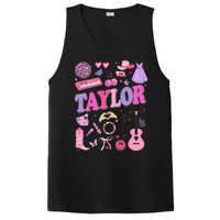 Girl Retro Taylor First Name Personalized Groovy 70S 80S PosiCharge Competitor Tank