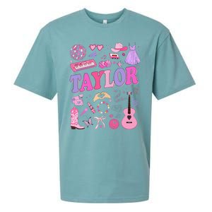 Girl Retro Taylor First Name Personalized Groovy 70S 80S Sueded Cloud Jersey T-Shirt