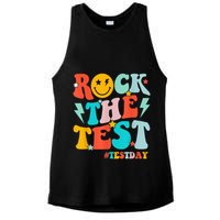 Groovy Rock The Test Testing Day Motivational Students Ladies PosiCharge Tri-Blend Wicking Tank