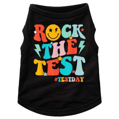 Groovy Rock The Test Testing Day Motivational Students Doggie Tank