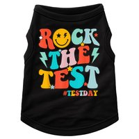 Groovy Rock The Test Testing Day Motivational Students Doggie Tank