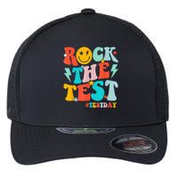 Groovy Rock The Test Testing Day Motivational Students Flexfit Unipanel Trucker Cap