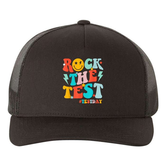 Groovy Rock The Test Testing Day Motivational Students Yupoong Adult 5-Panel Trucker Hat
