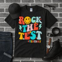 Groovy Rock The Test Testing Day Motivational Students Tall T-Shirt