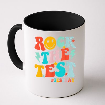 Groovy Rock The Test Testing Day Motivational Students Mug