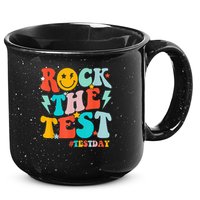 Groovy Rock The Test Testing Day Motivational Students 15oz Campfire Ceramic Mug