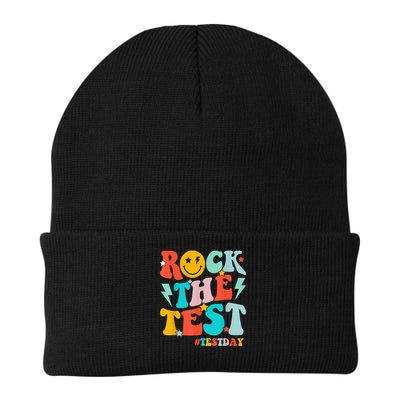 Groovy Rock The Test Testing Day Motivational Students Beanie