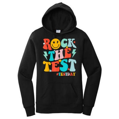 Groovy Rock The Test Testing Day Motivational Students Women's Pullover Hoodie