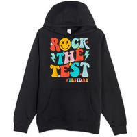 Groovy Rock The Test Testing Day Motivational Students Premium Pullover Hoodie