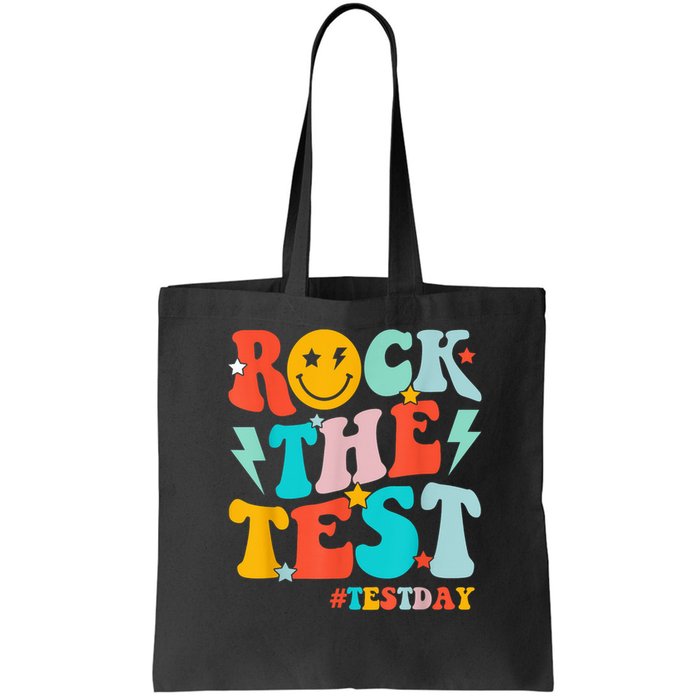 Groovy Rock The Test Testing Day Motivational Students Bag