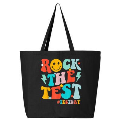 Groovy Rock The Test Testing Day Motivational Students 25L Jumbo Tote