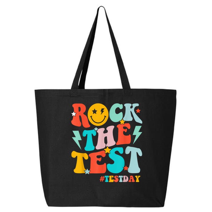 Groovy Rock The Test Testing Day Motivational Students 25L Jumbo Tote