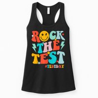 Groovy Rock The Test Testing Day Motivational Students Womens Tank Top