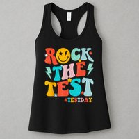Groovy Rock The Test Testing Day Motivational Students Womens Tank Top