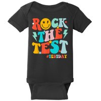 Groovy Rock The Test Testing Day Motivational Students Baby Bodysuit