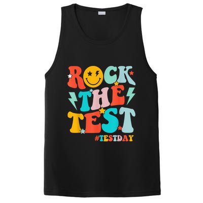 Groovy Rock The Test Testing Day Motivational Students PosiCharge Competitor Tank