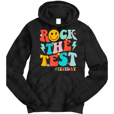 Groovy Rock The Test Testing Day Motivational Students Tie Dye Hoodie