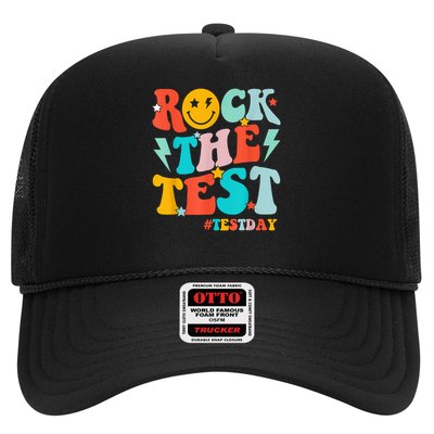 Groovy Rock The Test Testing Day Motivational Students Trucker Hat
