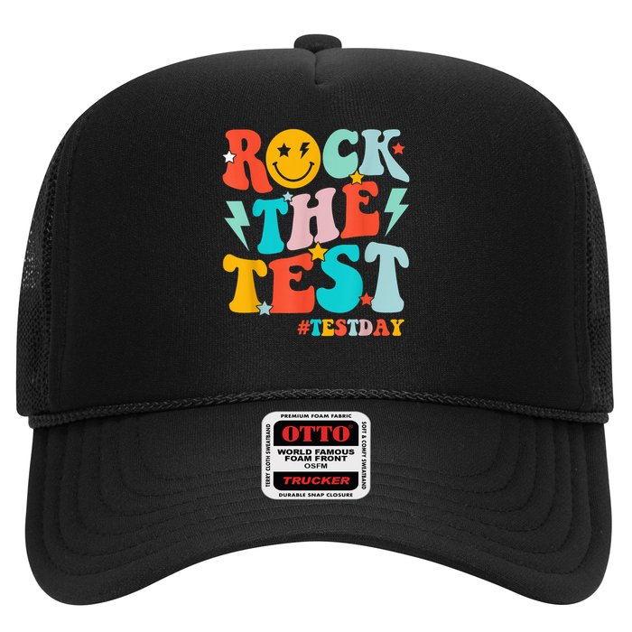 Groovy Rock The Test Testing Day Motivational Students Hat
