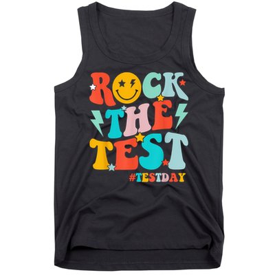 Groovy Rock The Test Testing Day Motivational Students Tank Top