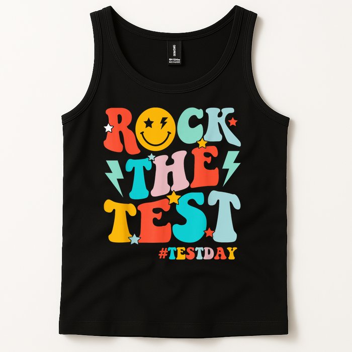 Groovy Rock The Test Testing Day Motivational Students Tank Top