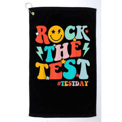 Groovy Rock The Test Testing Day Motivational Students Golf Towel